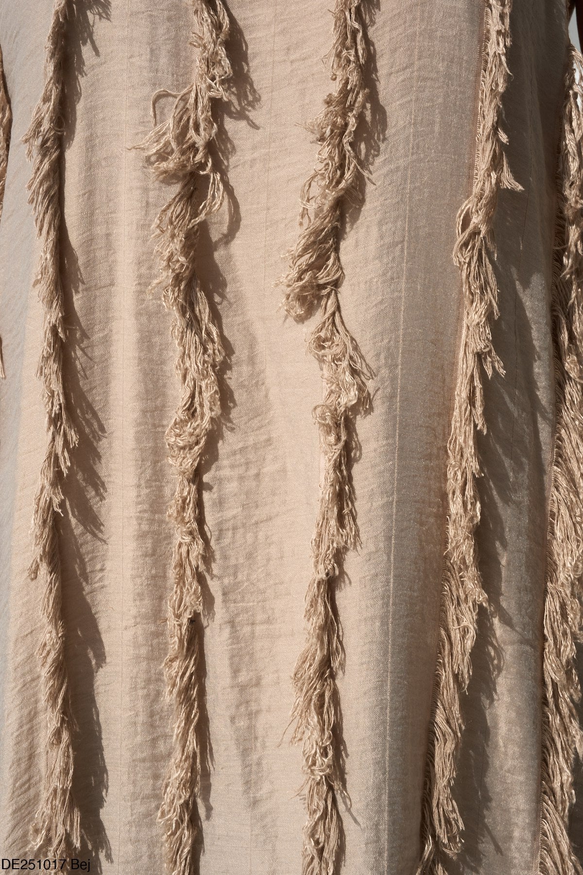 Robe longue à volants