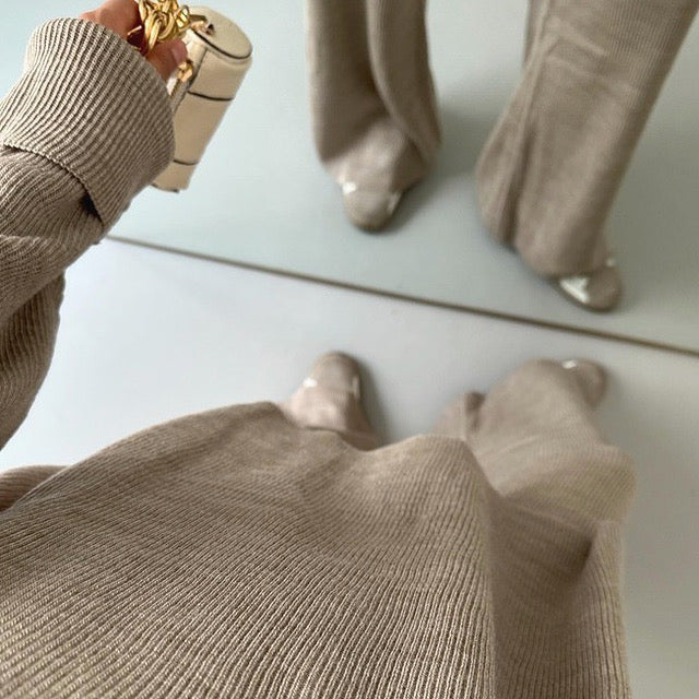 Ensemble tricot beige