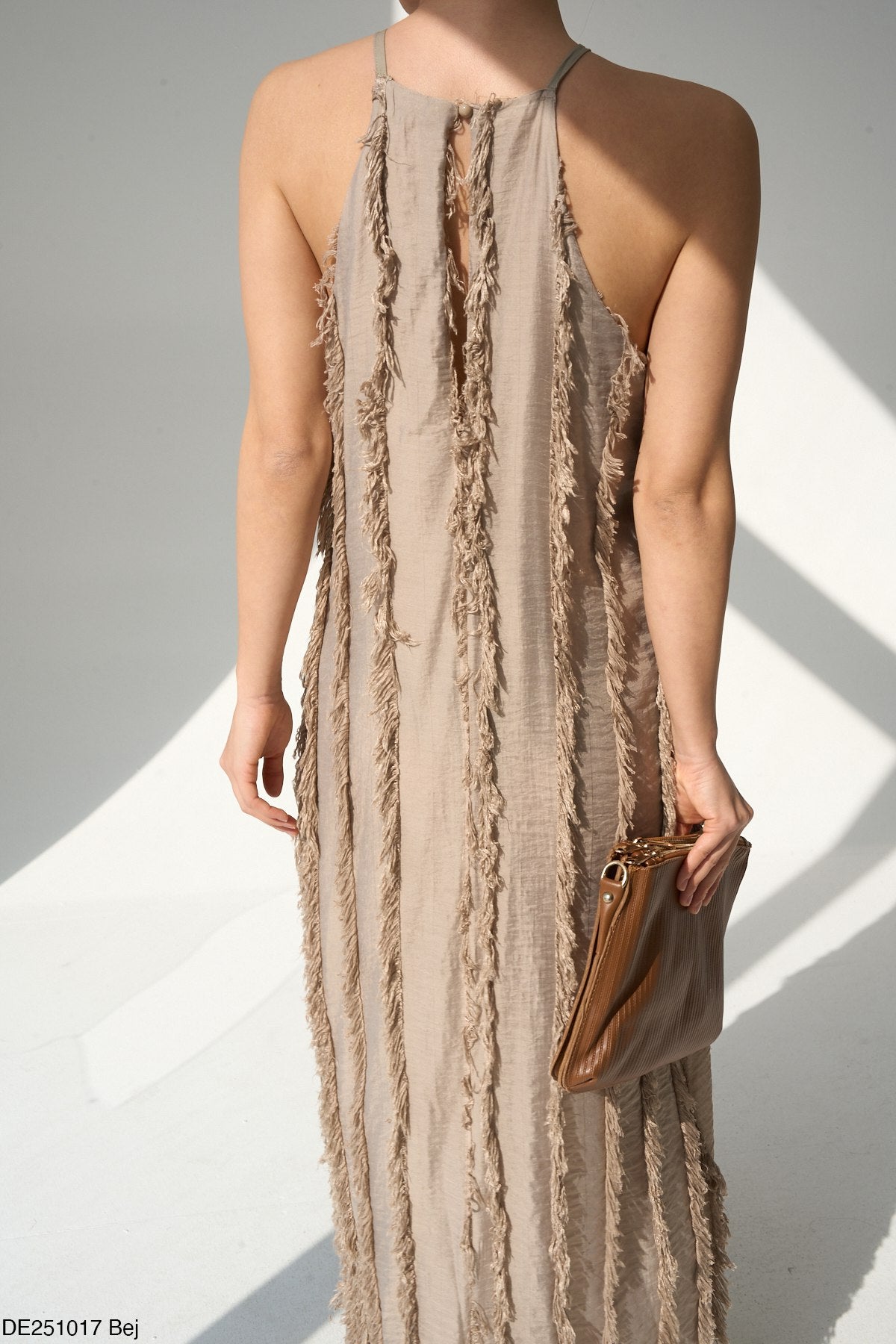 Robe longue à volants