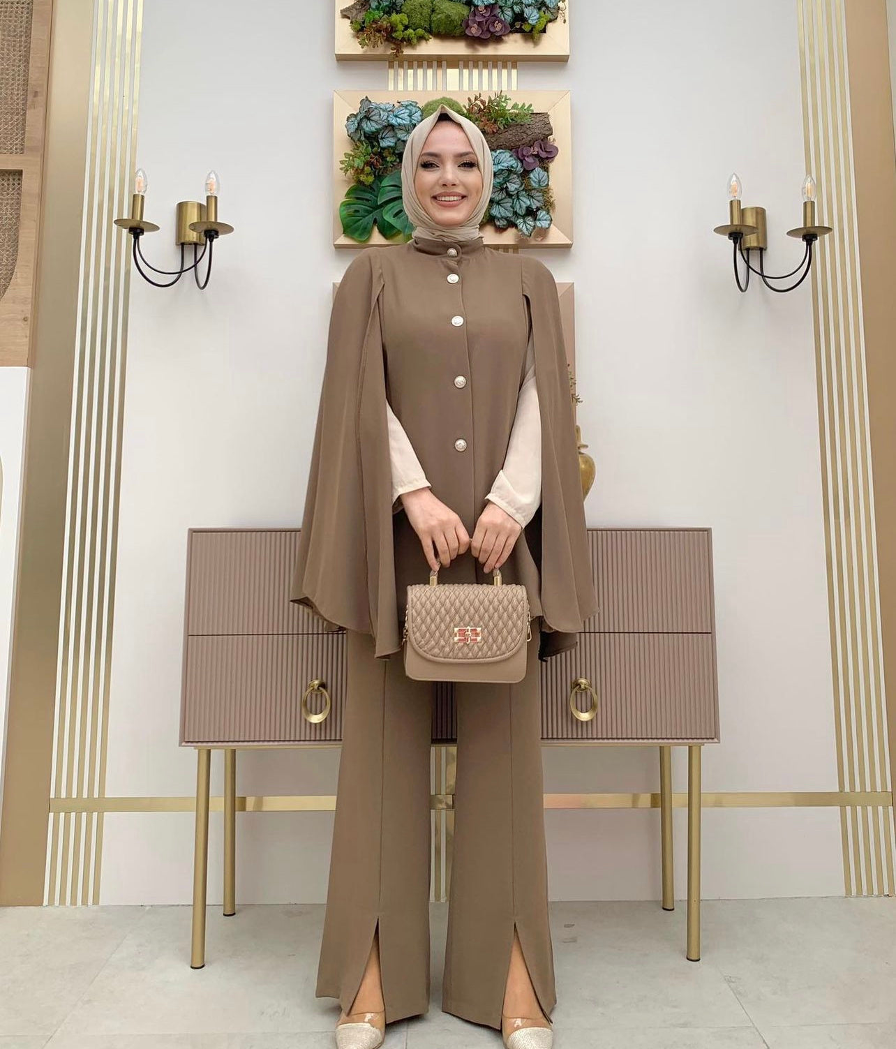 Ensemble cape beige