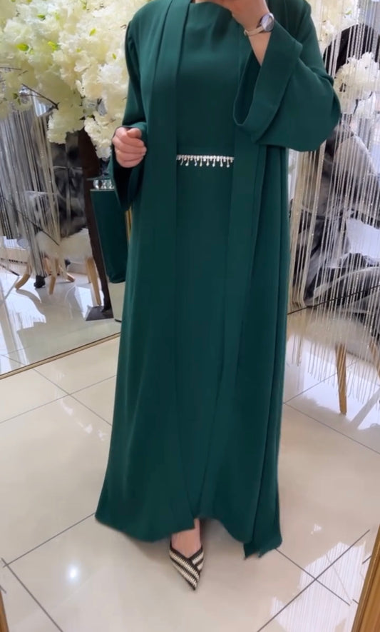 Abaya eli vert bouteille